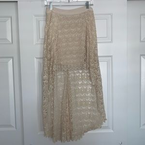 Urban outfitters hi/low crochet skirt